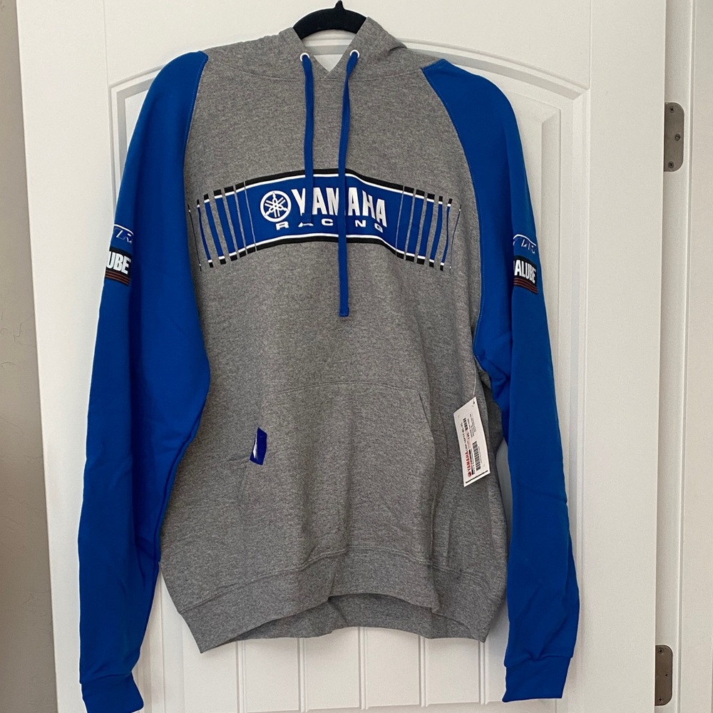 Yamaha Racing Hoodie in Gray and Blue